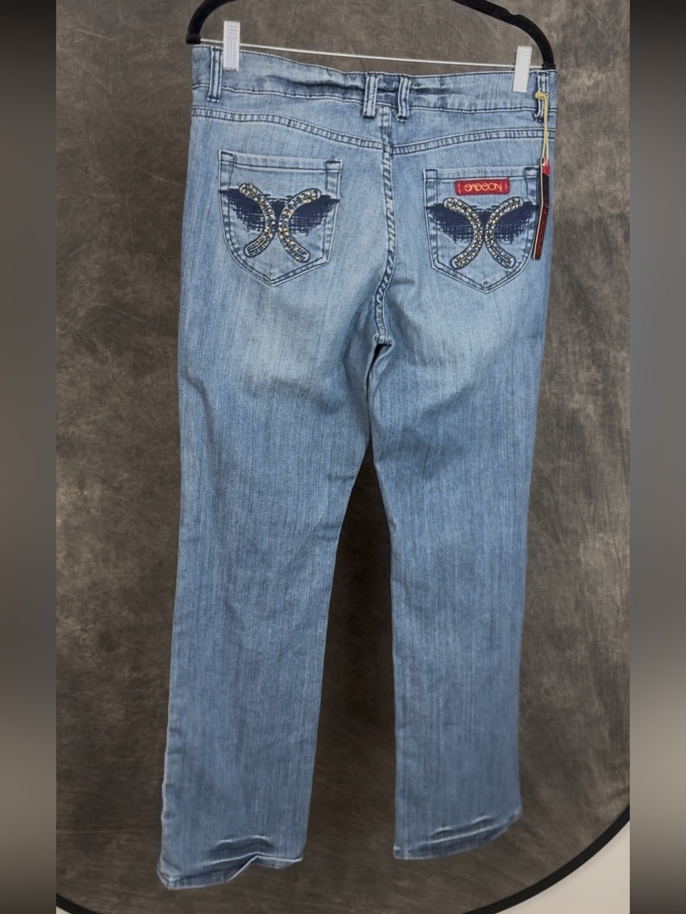 Sassoon Ooh La La Bootcut Jeans | Y2K Embellished Pocket Denim | Size 10 NWT - Picture 4 of 7